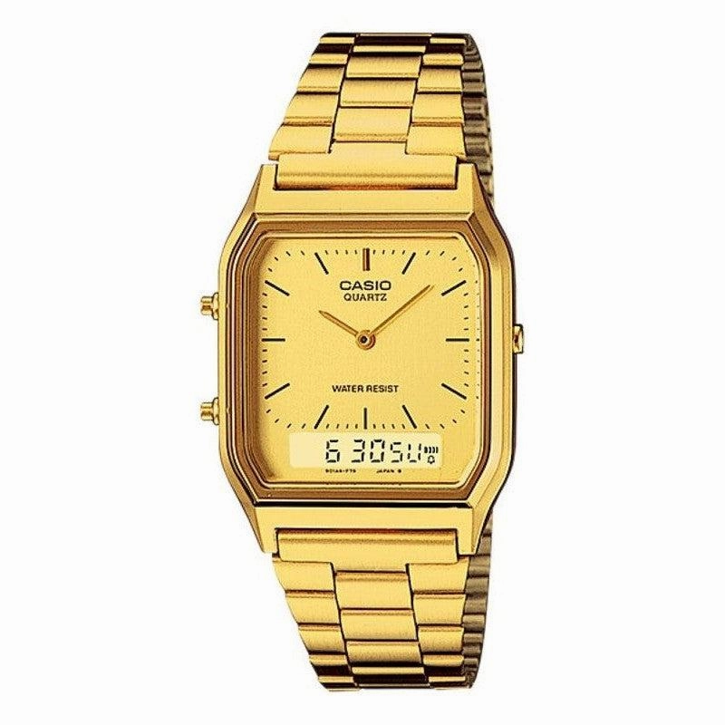Casio Wr Ss Gold Ana-Digi Champ - AQ230GA-9D