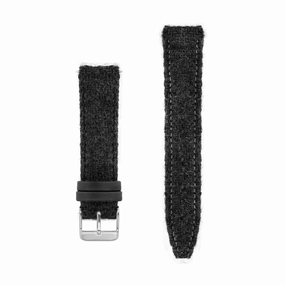 Charcoal  Harris Tweed Watch Strap  20mm Width