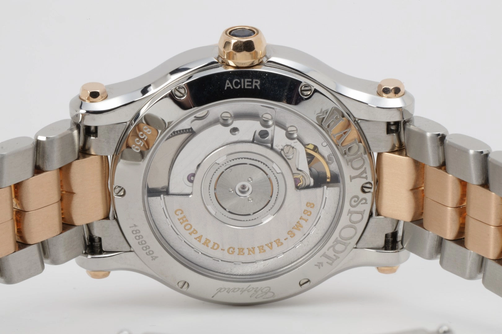 Chopard Happy Sport 278559-6002 Stainless Steel & 18k Rose Gold 36mm Watch
