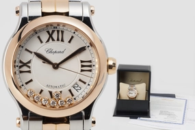 Chopard Happy Sport 278559-6002 Stainless Steel & 18k Rose Gold 36mm Watch