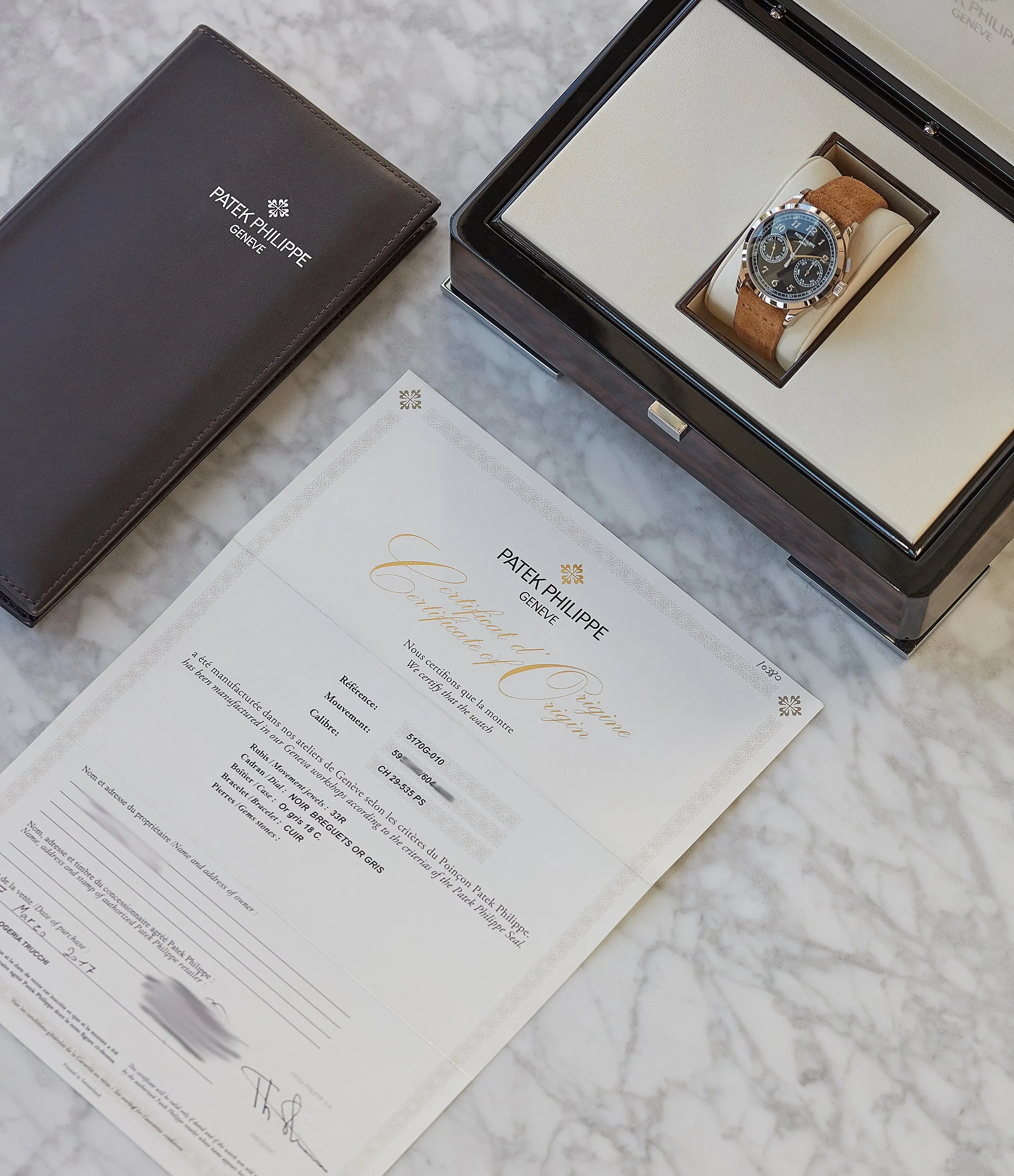 Chronograph 5170G-010 | Black Dial | Grey Gold