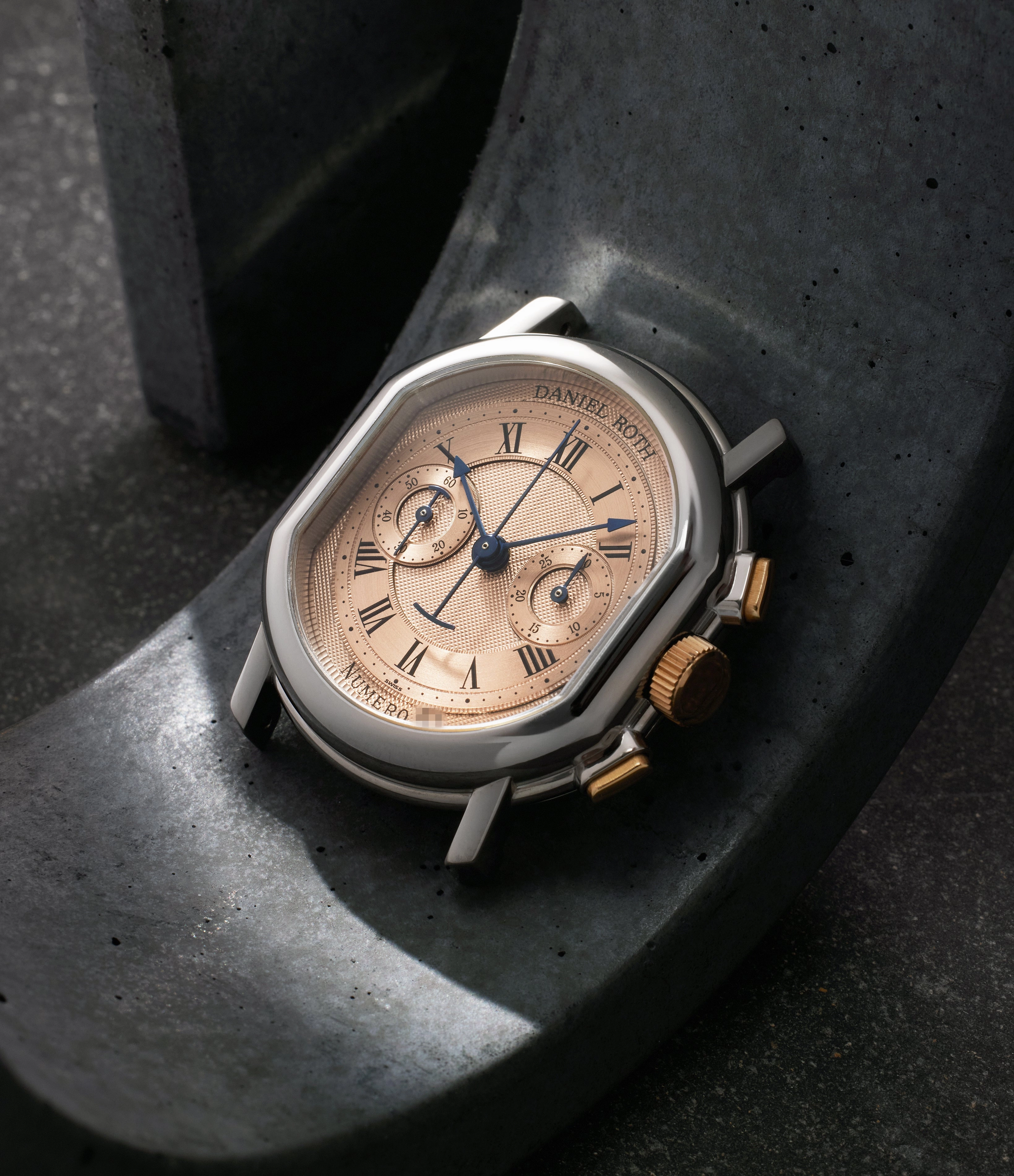 Chronograph | C147 Salmon Dial | White & Rose Gold