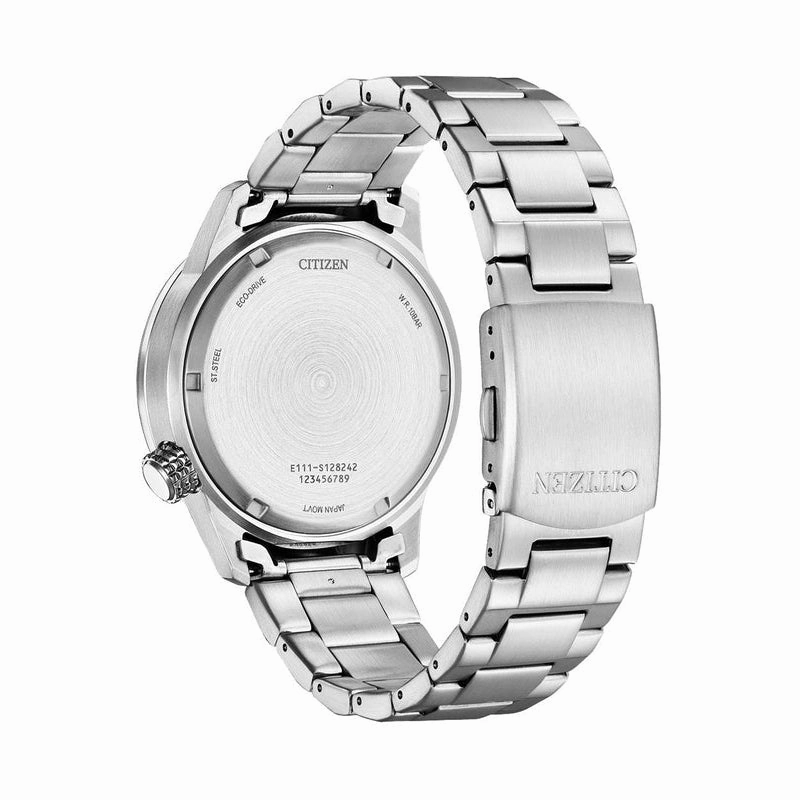 Citizen Eco-Drive Stainless Steel Black Dial Watch