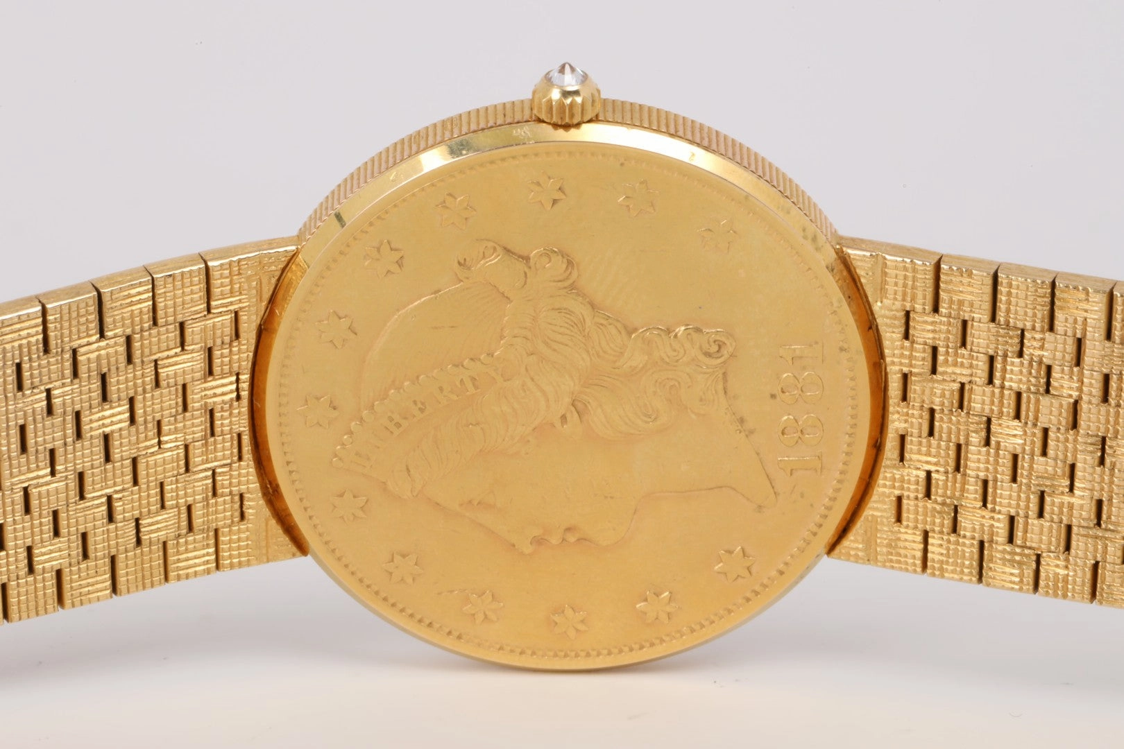 Corum $20 Liberty Head Double Eagle 18k Yellow Gold 35mm Quartz Watch (100.19g.)