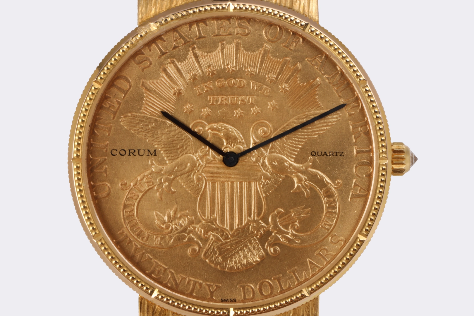 Corum $20 Liberty Head Double Eagle 18k Yellow Gold 35mm Quartz Watch (100.19g.)