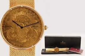 Corum $20 Liberty Head Double Eagle 18K Yellow Gold 35mm Watch (113.30g.)