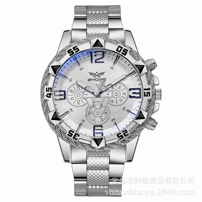 Cross-Border Blue Glass Men's Quartz Watch
