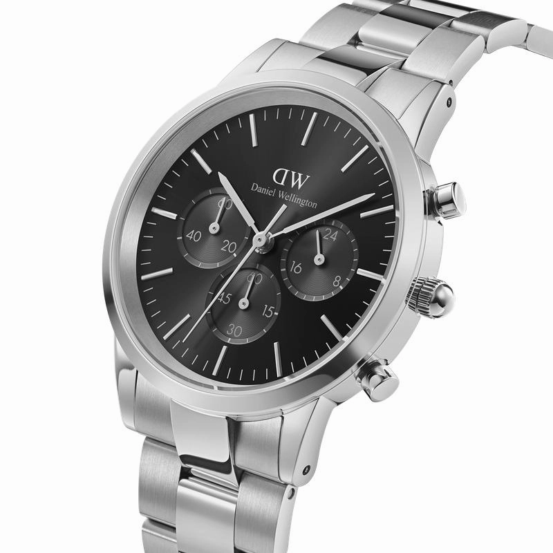 Daniel Wellington Iconic Chronograph Silver Watch 42mm