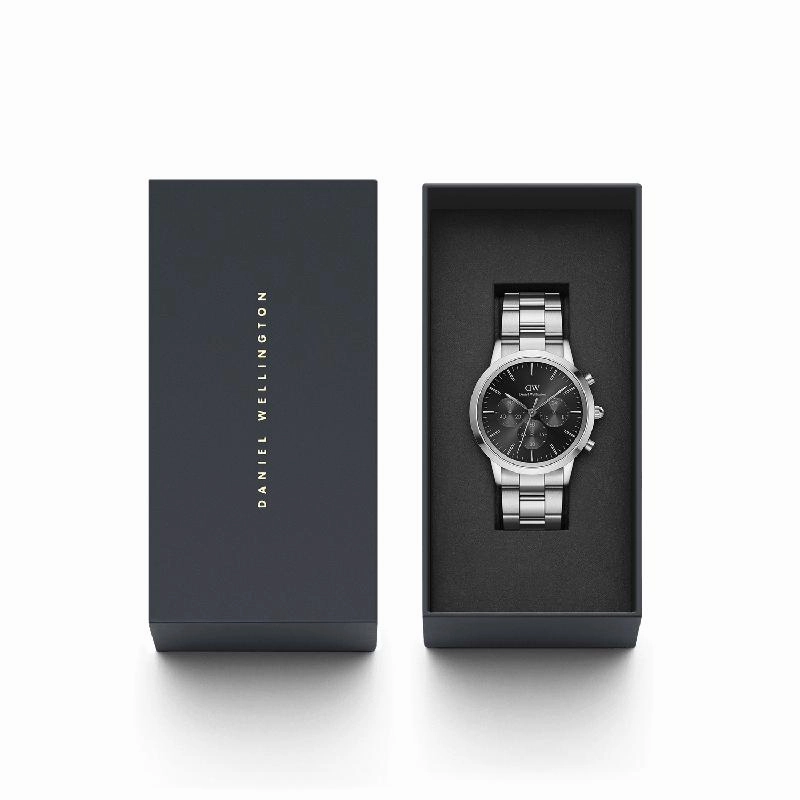 Daniel Wellington Iconic Chronograph Silver Watch 42mm