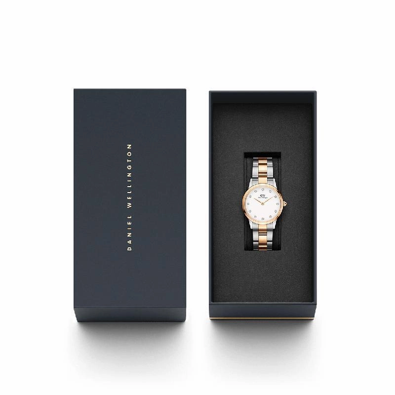 Daniel Wellington Iconic Link Lumine Rose Gold Watch 28mm