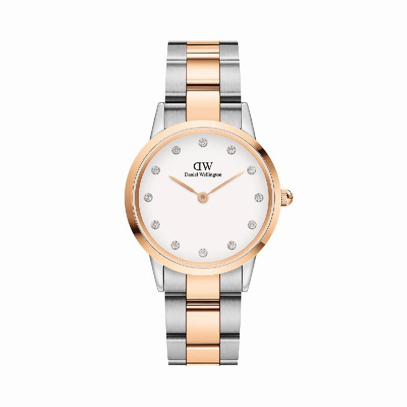 Daniel Wellington Iconic Link Lumine Rose Gold Watch 32mmn