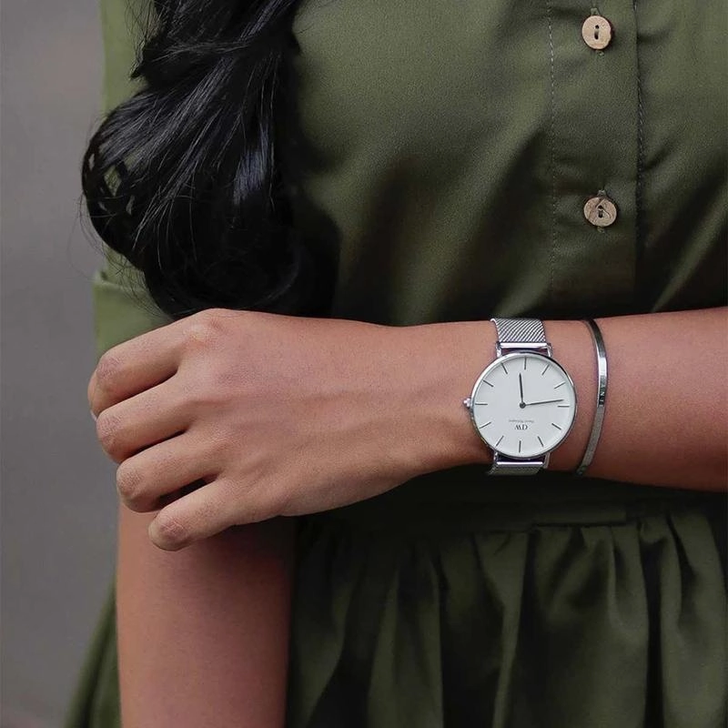 Daniel Wellington Petite Sterling Silver Watch 36mm