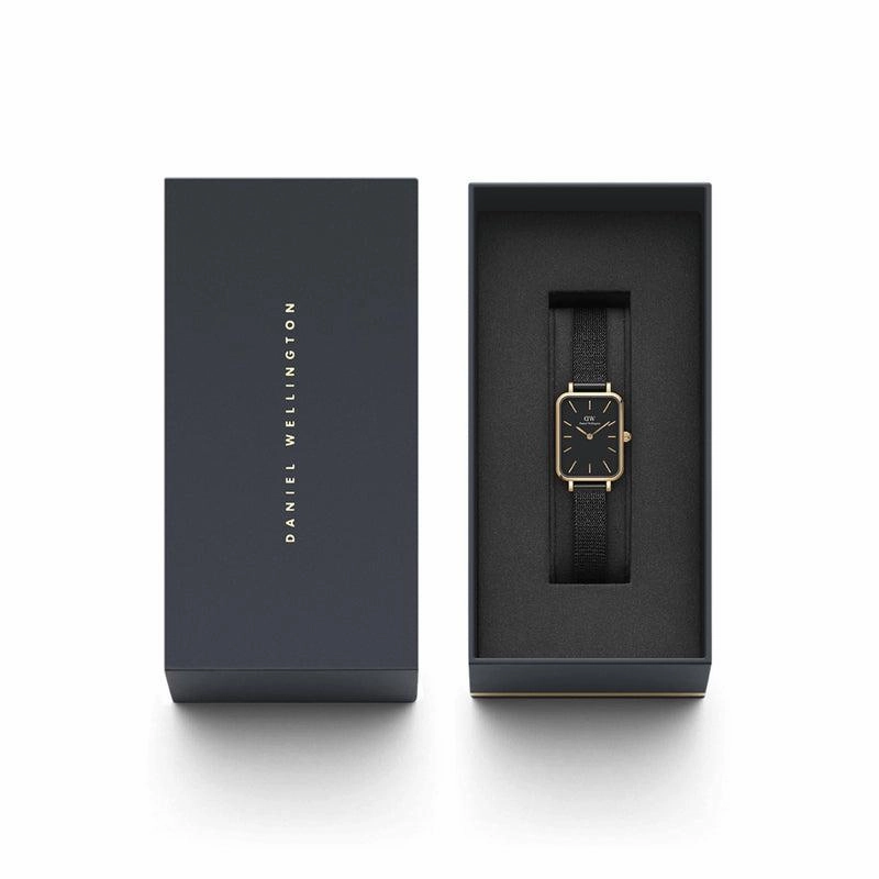 Daniel Wellington Quadro Pressed Ashfield Gents Mesh Black