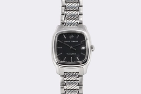 David Yurman Thoroughbred T302-LST Stainless Steel & Sterling Silver 35mm Watch