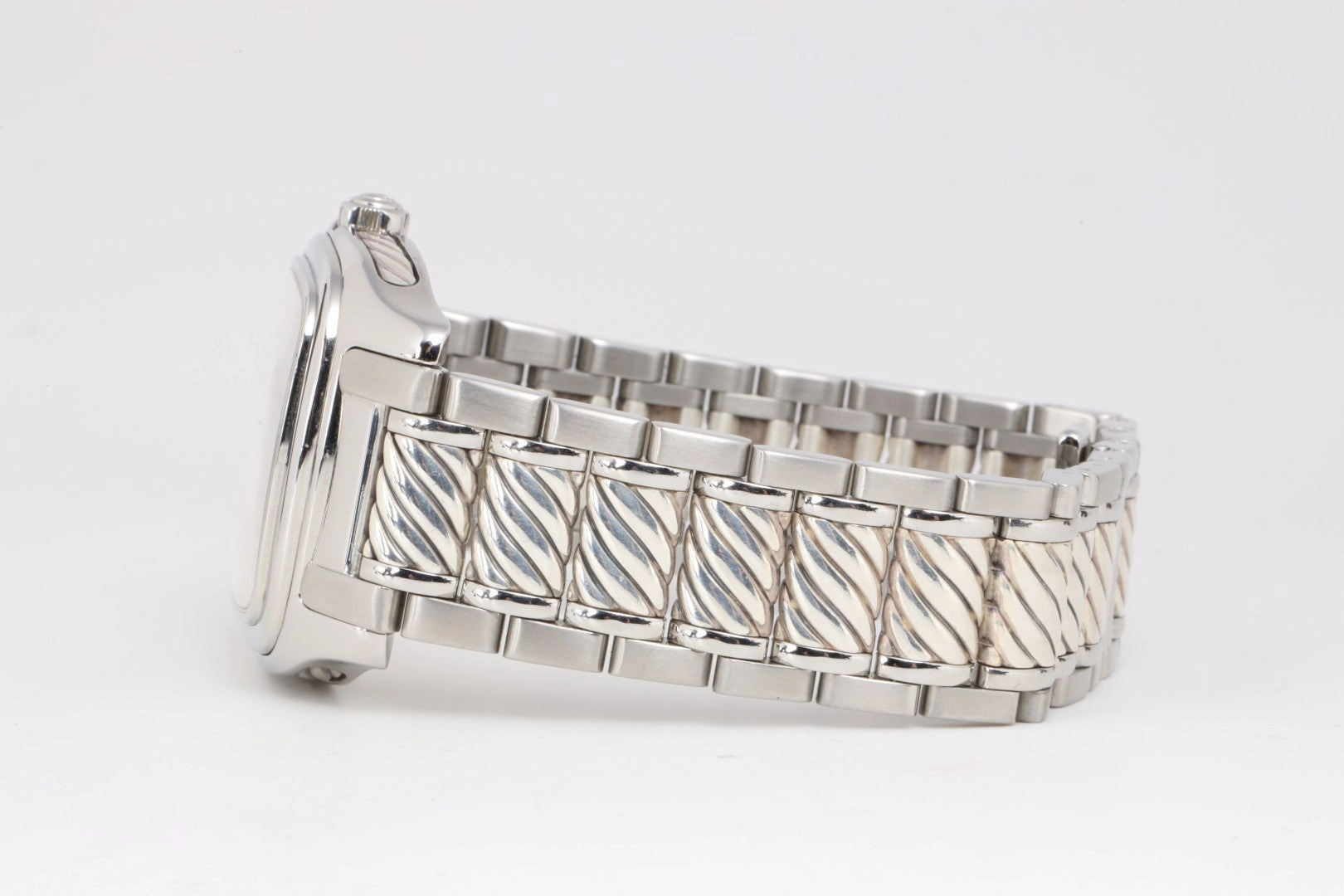 David Yurman Thoroughbred T302-LST Stainless Steel & Sterling Silver 35mm Watch