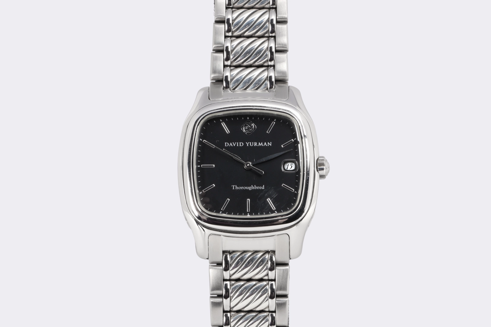 David Yurman Thoroughbred T302-LST Stainless Steel & Sterling Silver 35mm Watch