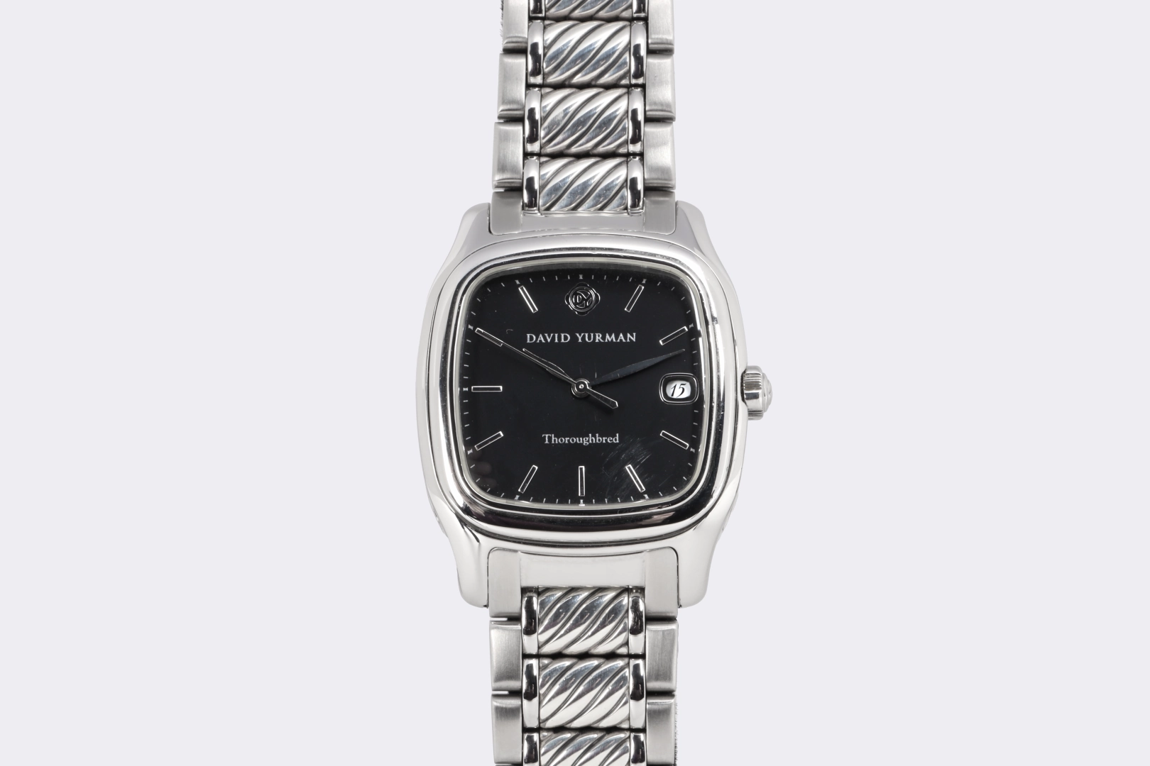 David Yurman Thoroughbred T302-LST Stainless Steel & Sterling Silver 35mm Watch