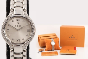 Ebel Beluga E9976418 Stainless Steel & Diamond 25mm Ladies Watch (Box&Papers)
