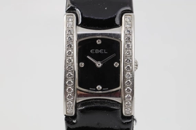 Ebel Beluga Manchette E 9057a28-10 Stainless Diamond Bezel 28mm Ladies Watch