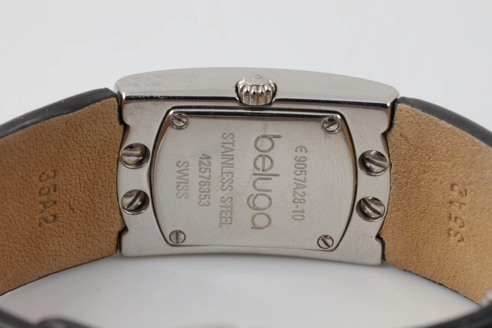Ebel Beluga Manchette E 9057a28-10 Stainless Diamond Bezel 28mm Ladies Watch