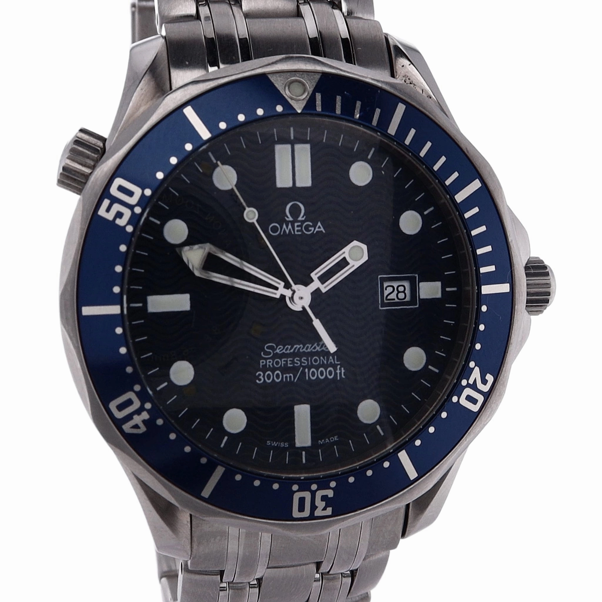 Estate Omega Stainless Steel Gents Seamaster Diver 300 Blue Dial Quartz 2541.80.00