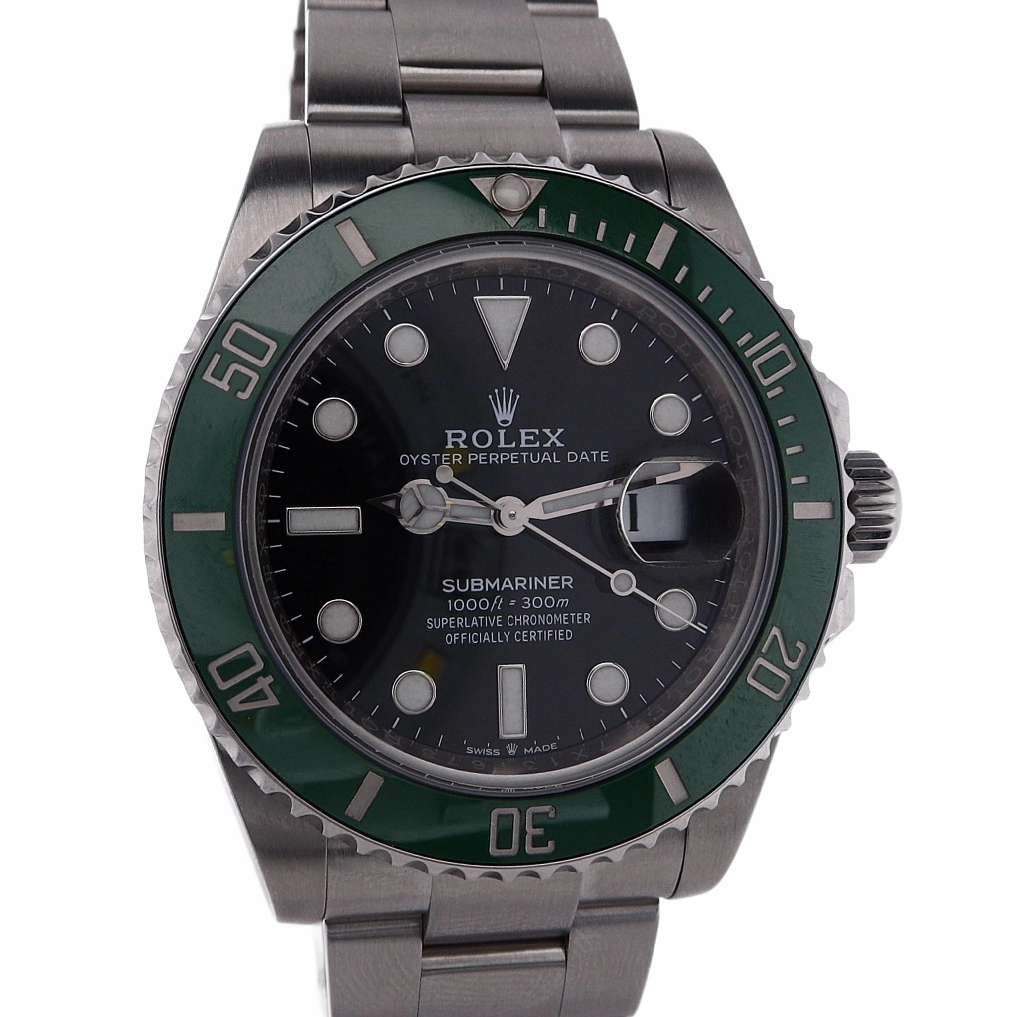 Estate Rolex Stainless Steel Submariner OP Date Black Dial Green Ceramic Bezel "Starbucks" 126610 Comes With Box & Card C.2021