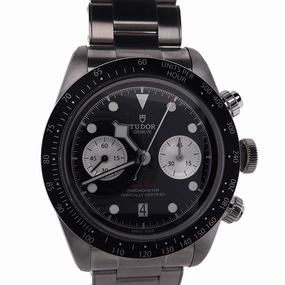 Estate Tudor STL Gents Black Bay Chronometer Black Dial Silver Sub Dials Black Bezel Oyster Bracelet 79360N With Box & Card C.2024