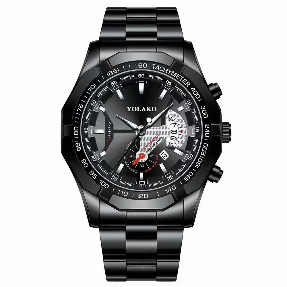 Extra-Large Men's Steel Band Watch