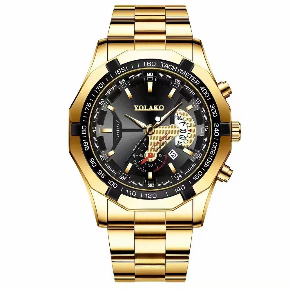 Extra-Large Men's Steel Band Watch