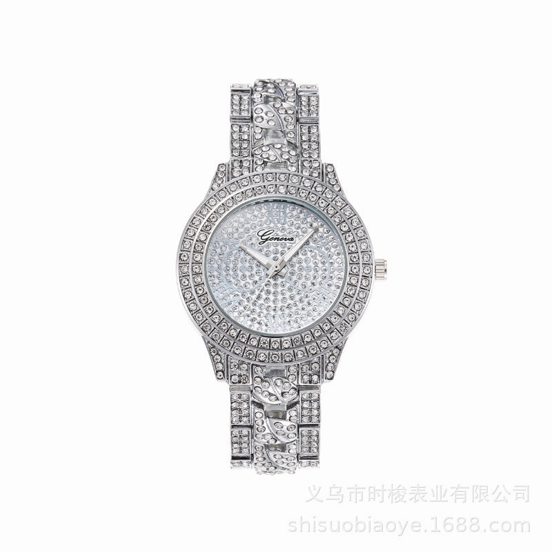 Fashion Quartz Watch Diamond-Embedded Set