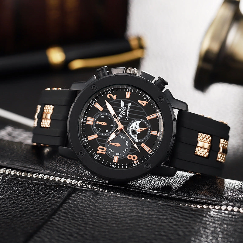 Faux Three-Eye Men's Quartz Watch