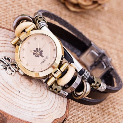Four-Leaf Clover Bracelet Watch