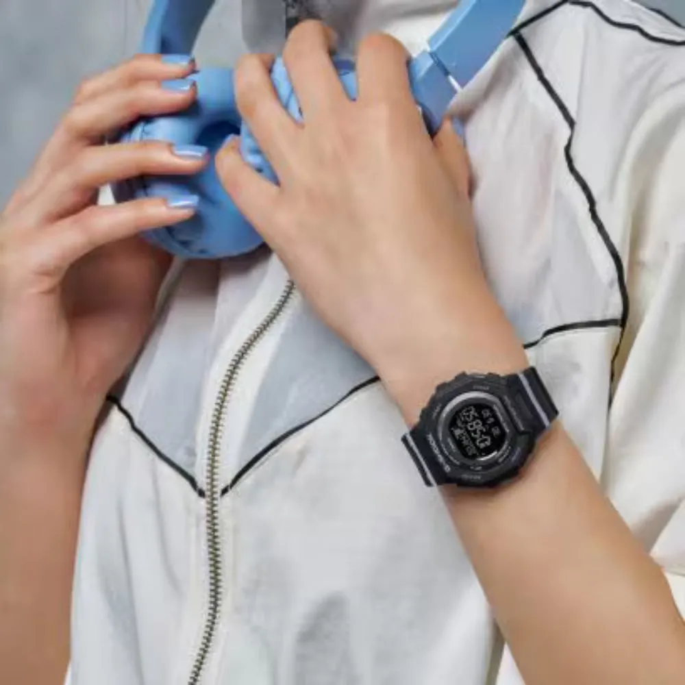 G-Shock Ladies Digital Tracker Watch - Black Resin Case and Band