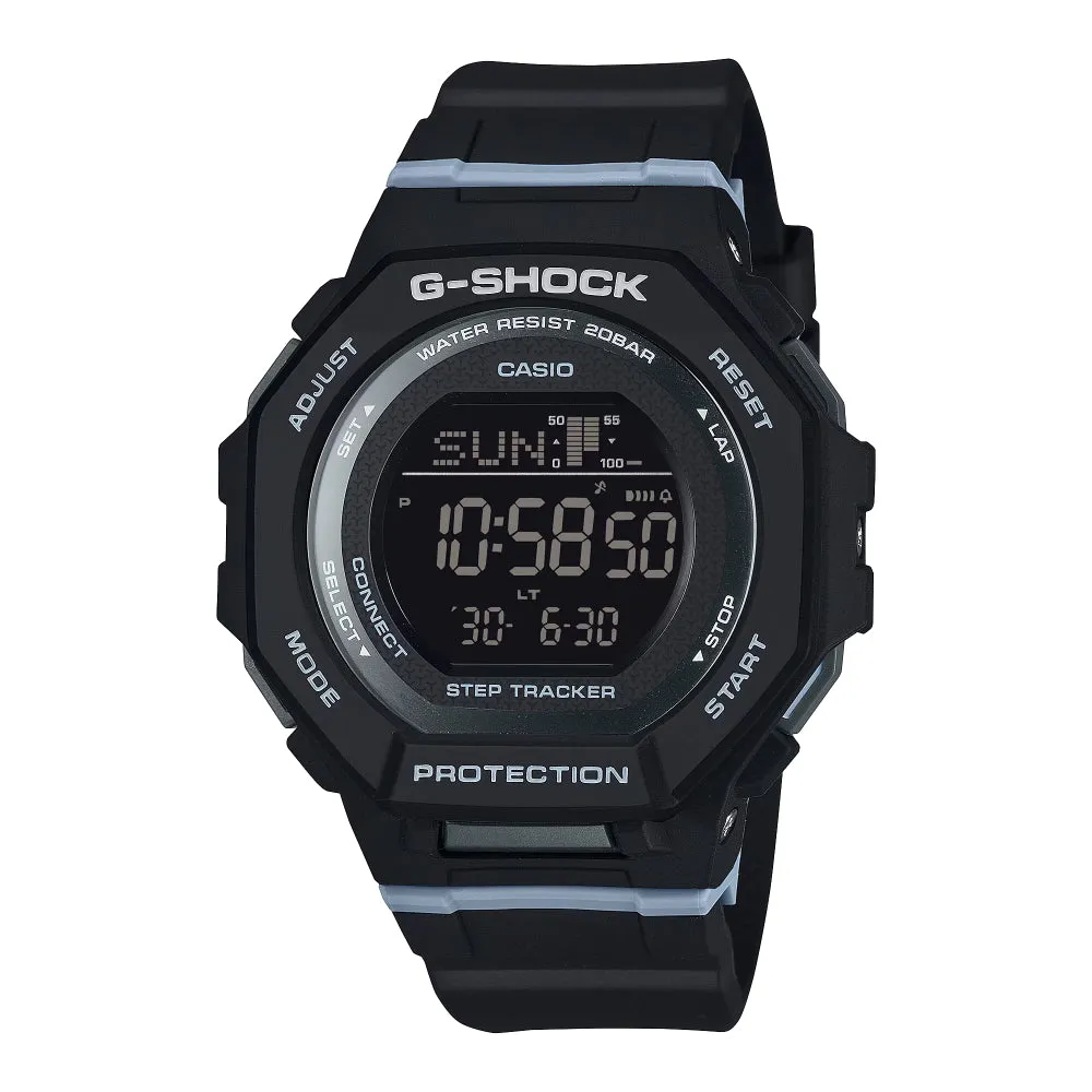 G-Shock Ladies Digital Tracker Watch - Black Resin Case and Band