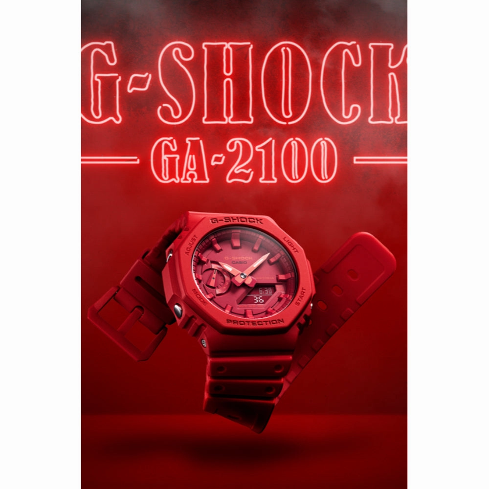 G-Shock Analog/Digital GA-2100 Series, Red