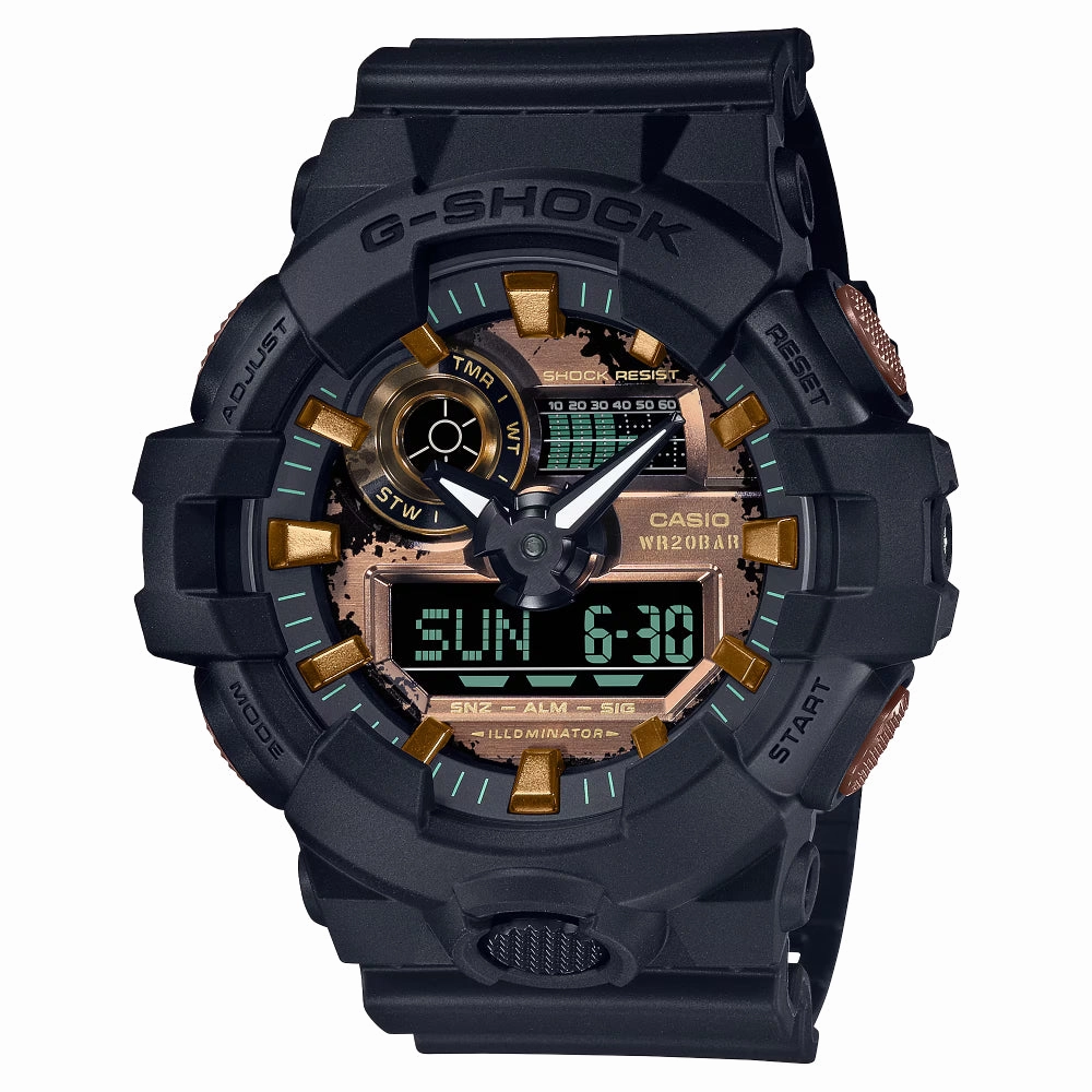 G-Shock Analog-Digital GA-700 Series Black/ Sepia Dial, GA700RC-1A