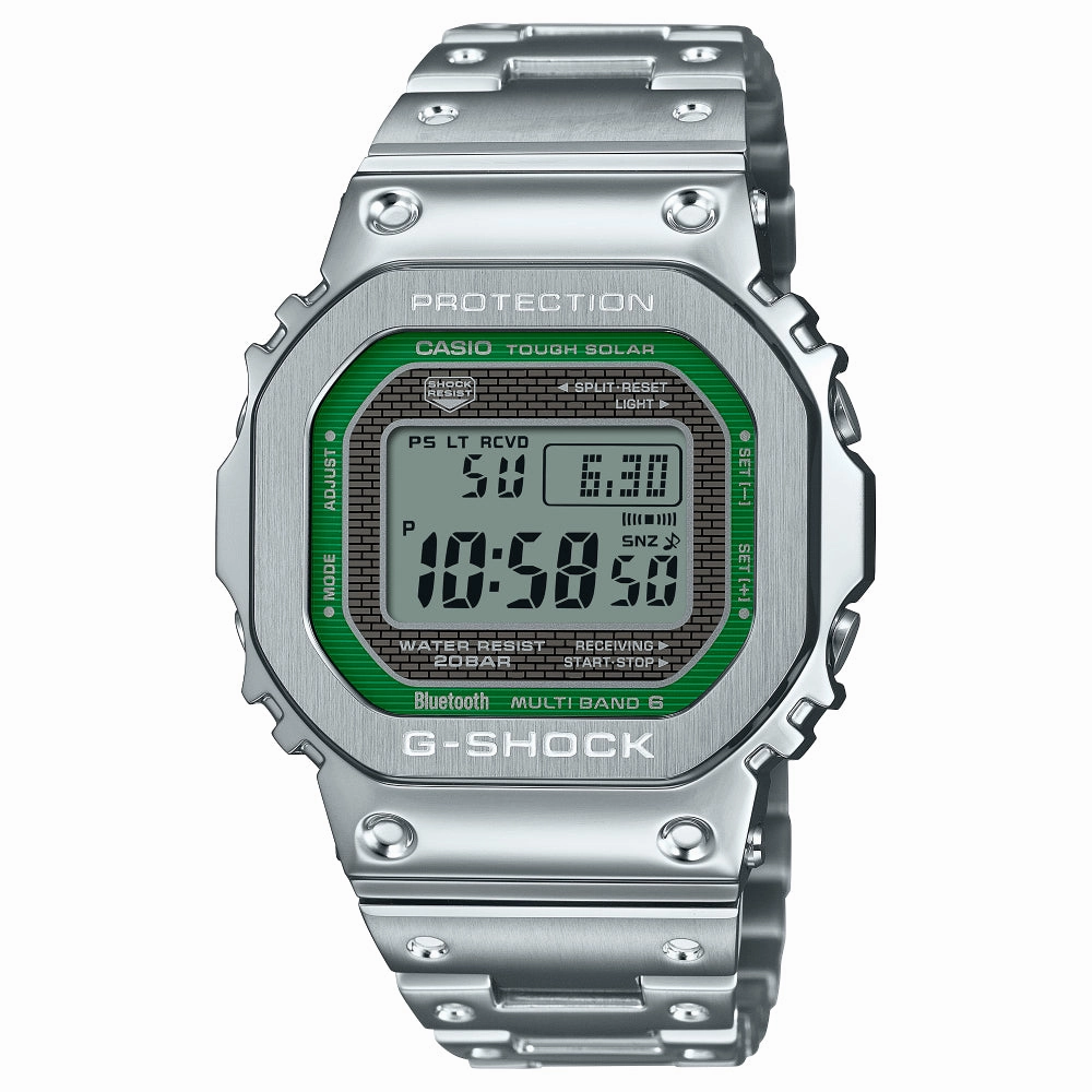 G-Shock Full Metal GMW-B5000 Series Solar Watch - Green and Grey Dial
