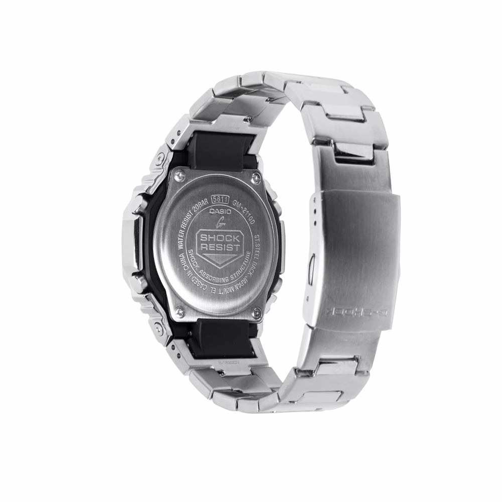 G-Shock G-Steel 2100 Series Silver Tone Watch - Orange Dial