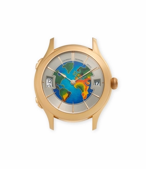 Galet Traveller | Cloisonn World Enamel Dial | Red Gold