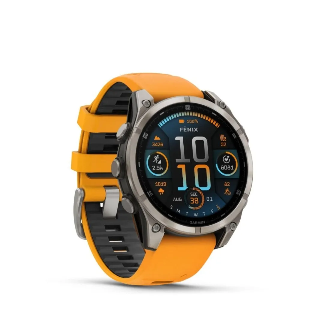 GARMIN FNIX 8 AMOLED ORANGE TITANIUM STRAP SMARTWATCH GM-010-02904-19