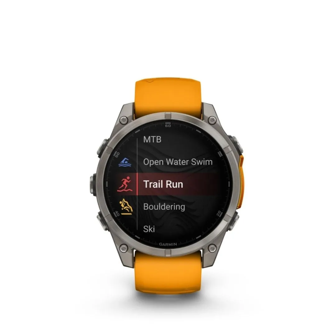GARMIN FNIX 8 AMOLED ORANGE TITANIUM STRAP SMARTWATCH GM-010-02904-19