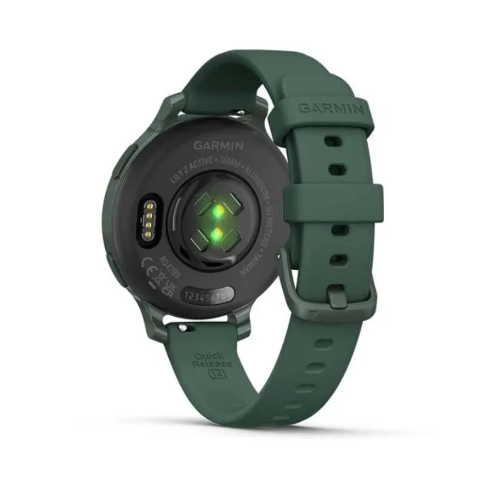 Garmin Lily 2 Active Jasper Green Silicone Band Smartwatch GM-010-02891-52