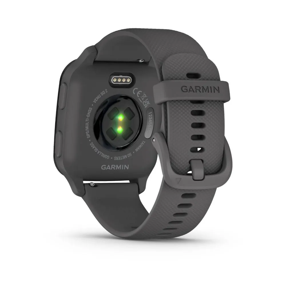 GARMIN VENU SQ 2 GRAY SILICONE STRAP UNISEX SMARTWATCH GM-010-02701-80