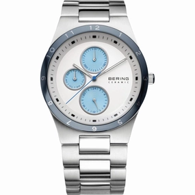 Gentlemen's Bering 39mm Multifunction Stainless Steel Quartz Bracelet Watch, 32339-707