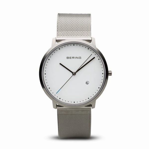 Gentlemen's Bering Classic 39mm Stainless Steel Milanese Quartz Bracelet Watch, 11139-004