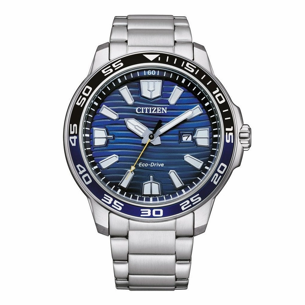 Gentlemen's Citizen Sport Day Eco-Drive Stainless Steel Bracelet Watch, AW1525-81L