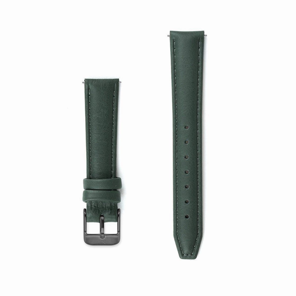Green Leather Watch Strap - 16mm Width