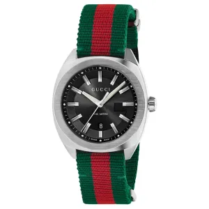 Gucci GG2570 Black Dial 41mm Stainless Steel Gents Watch YA142305