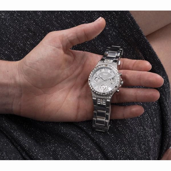 Guess Moonlight Silver Tone Multi-Function Ladies Watch GW0320L1