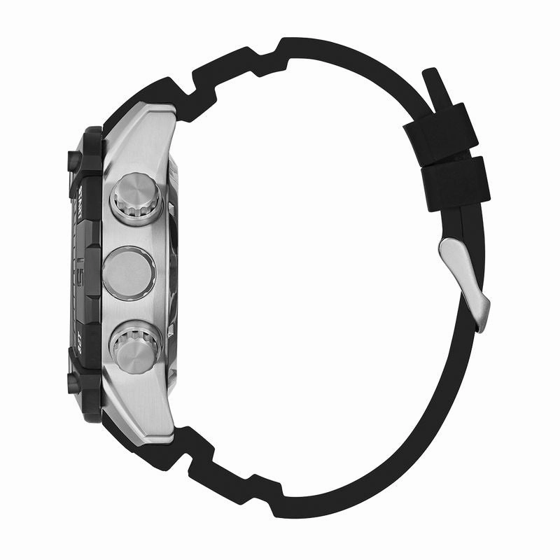 Guess Slate Silver Tone Digital Gents Watch GW0421G1